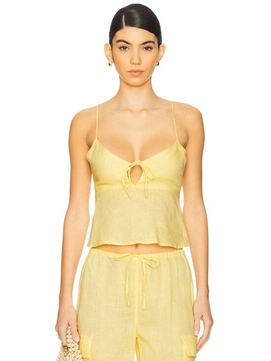 l*space Tops - LSPACE Syros Top in Daisy X-Small New Womens Sleevless Halter Tank as-is